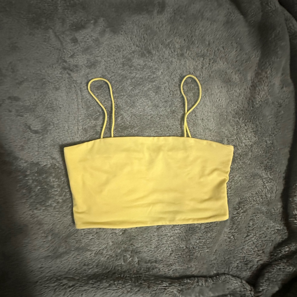 Yellow SHEIN tube top